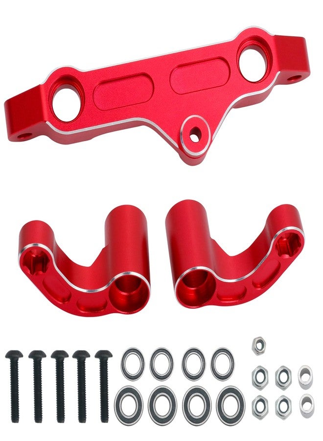 POLANTA Steering Assembly Aluminum Alloy Steering Top Plate&Steering Bellcrank for Arrma 1/5 Kraton 8S Outcast 8S EXB，Replace ARA320474 ARA340153 (Red&Silver) - Image 3